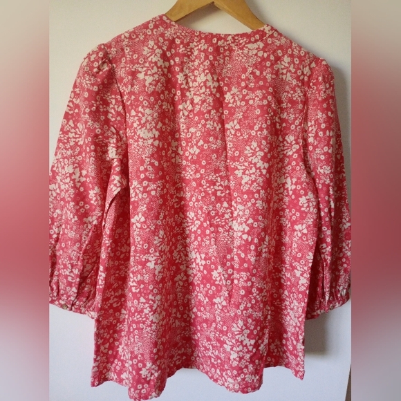 Knox Rose Coral Floral Top Size Medium NWT - Picture 3 of 10